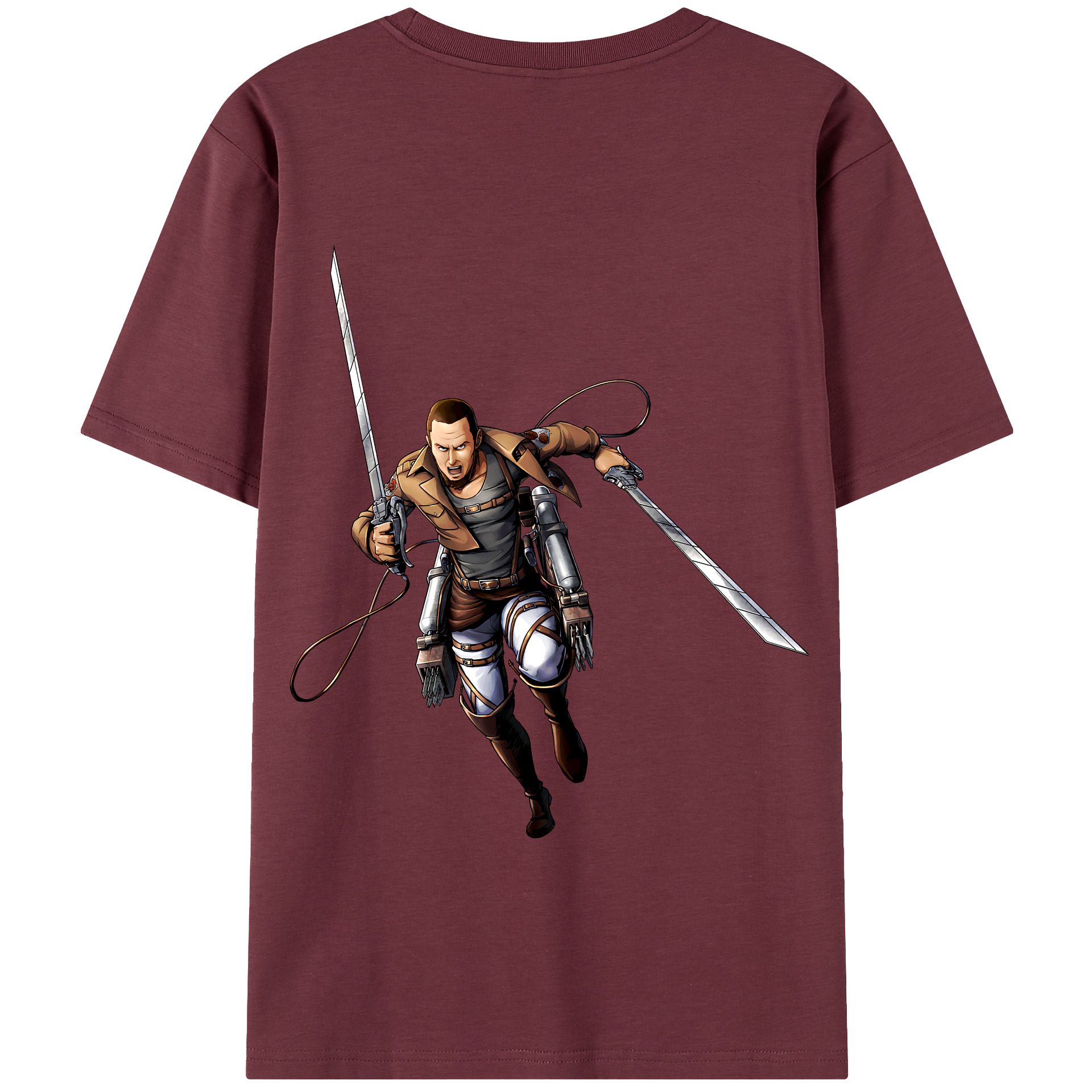 （画像用） 進撃の巨人 Attack on Titan 綿100％半袖Tシャツ（背面プリント）